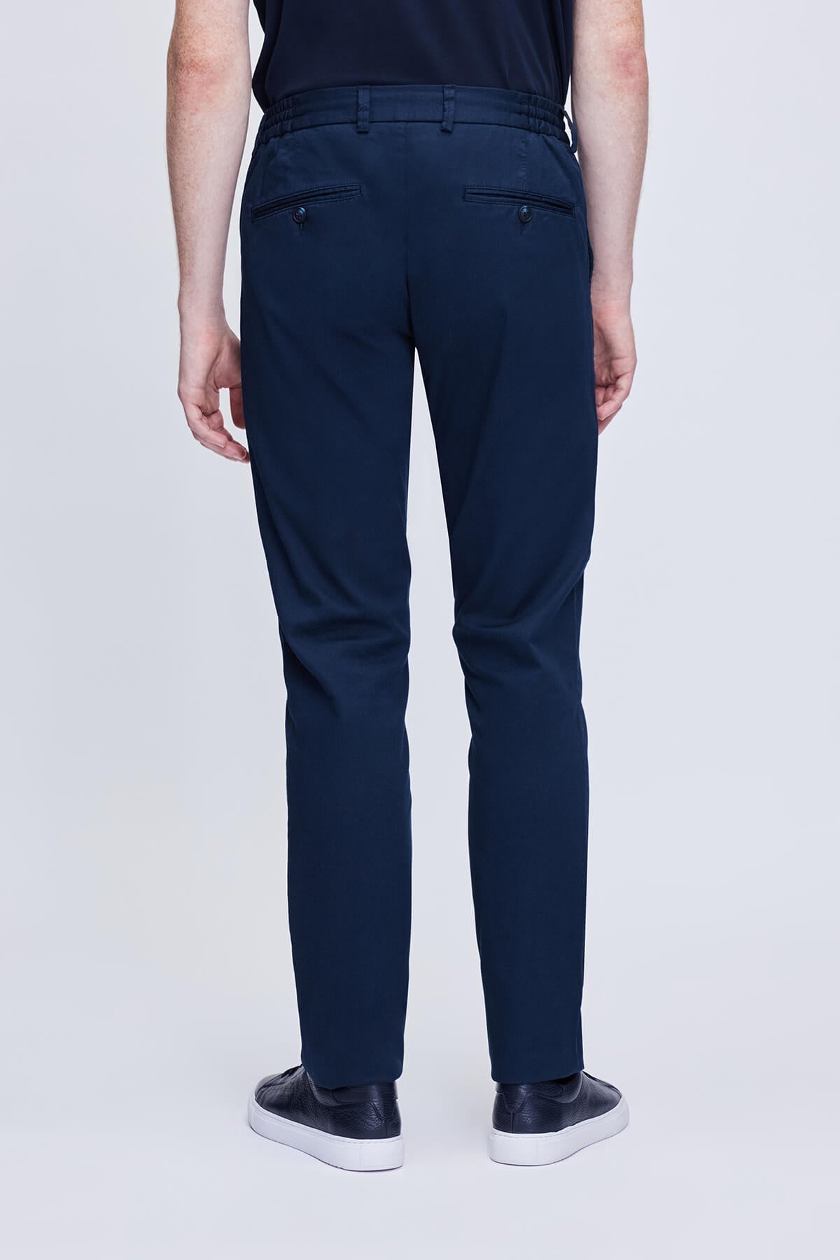 Navy Dynamic Fit Side Pocket Cotton Jogger Pants