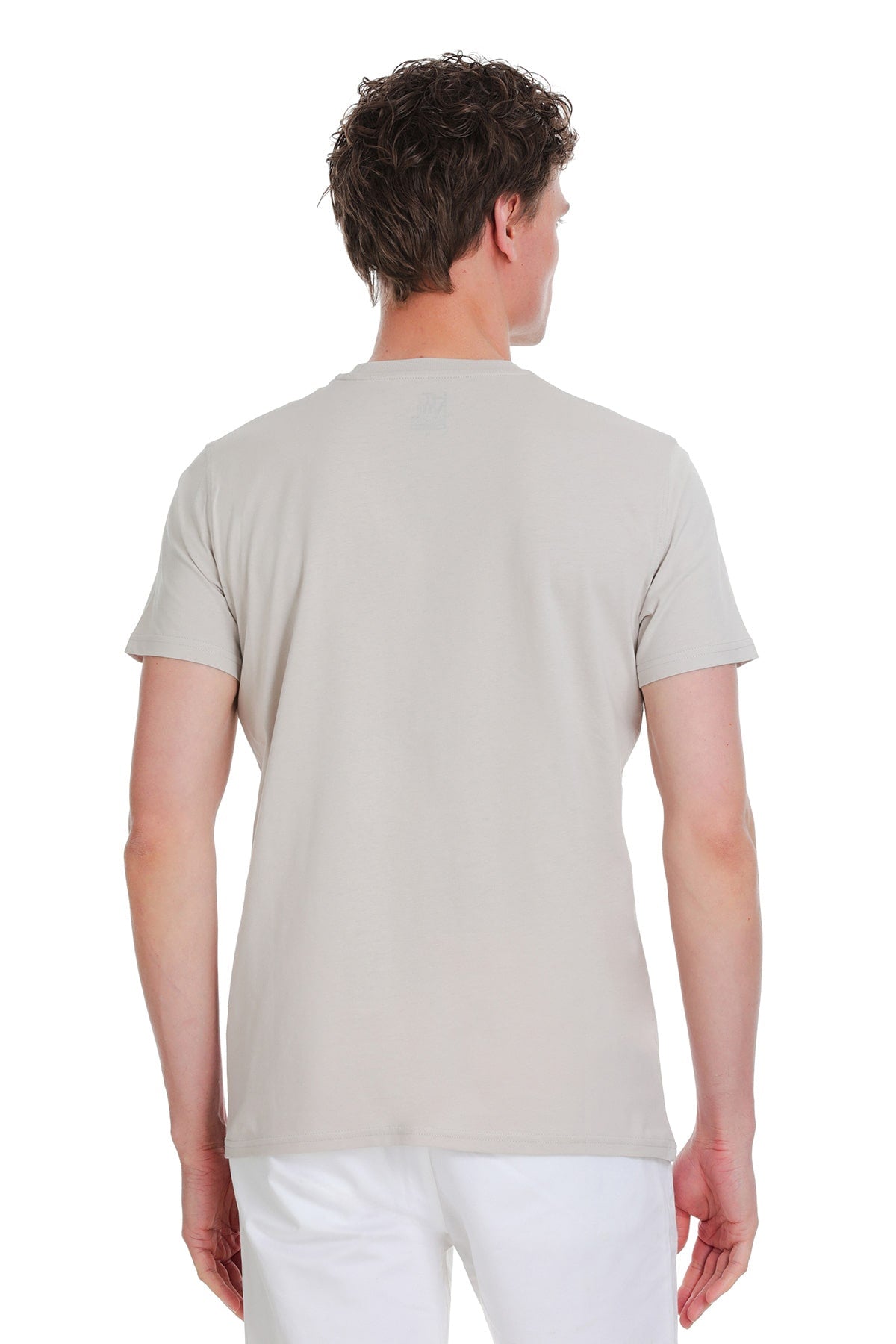 Regular Fit Cotton Stone Crew Neck T-Shirt