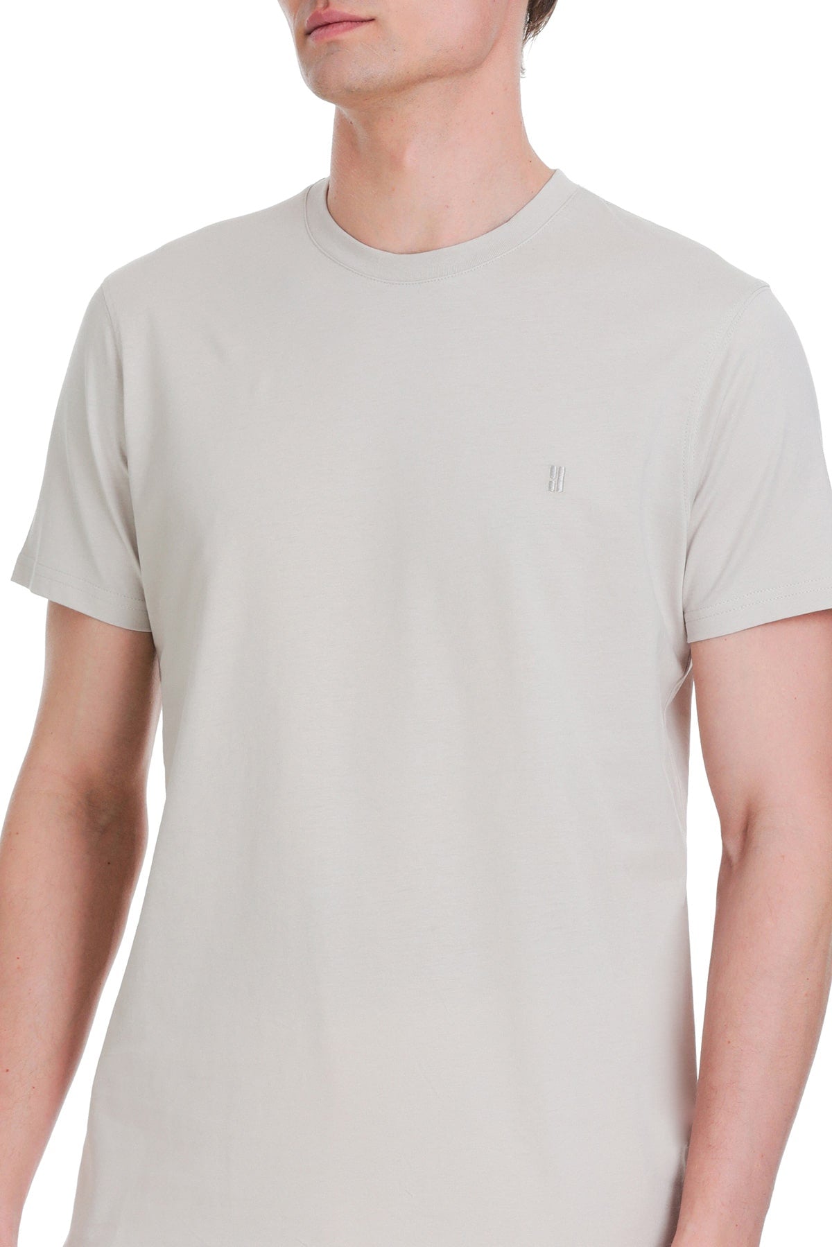 Regular Fit Cotton Stone Crew Neck T-Shirt