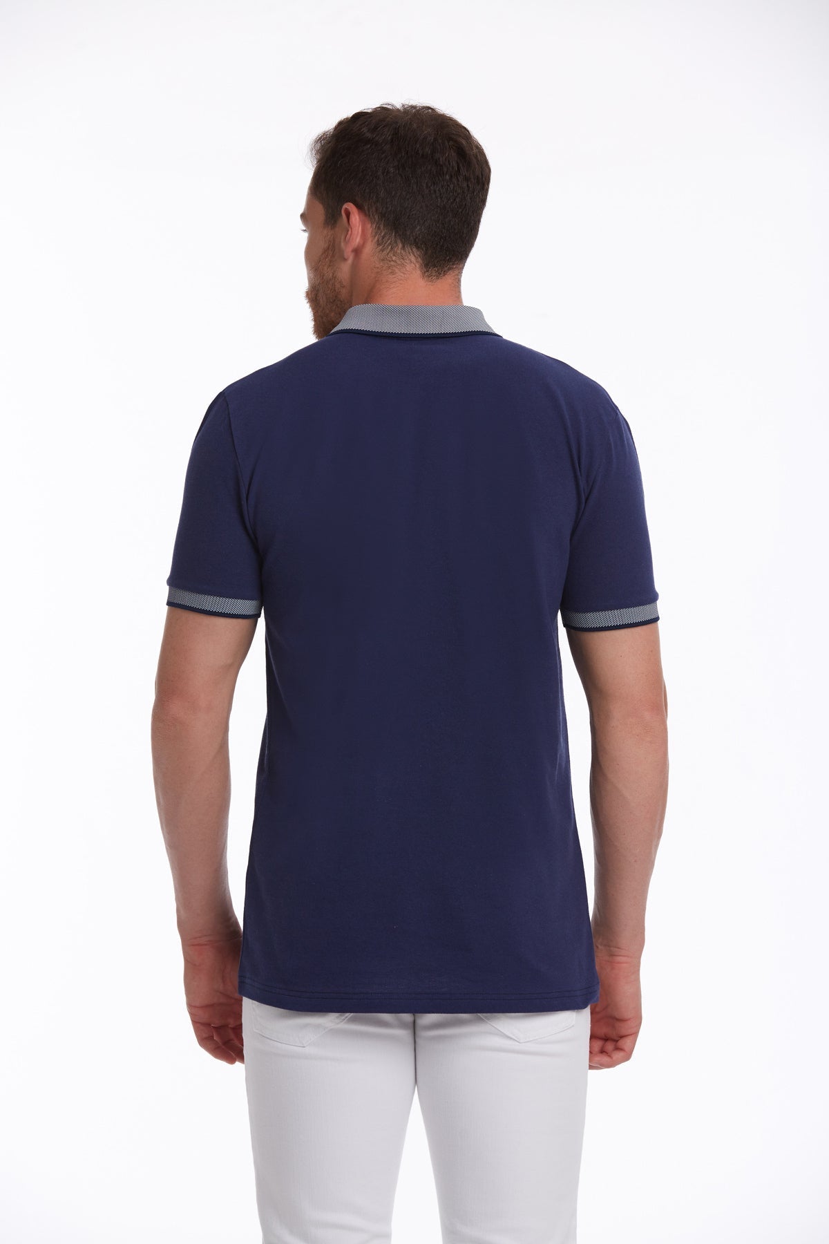 Regular Fit Navy Basic 100% Cotton Polo T-Shirt