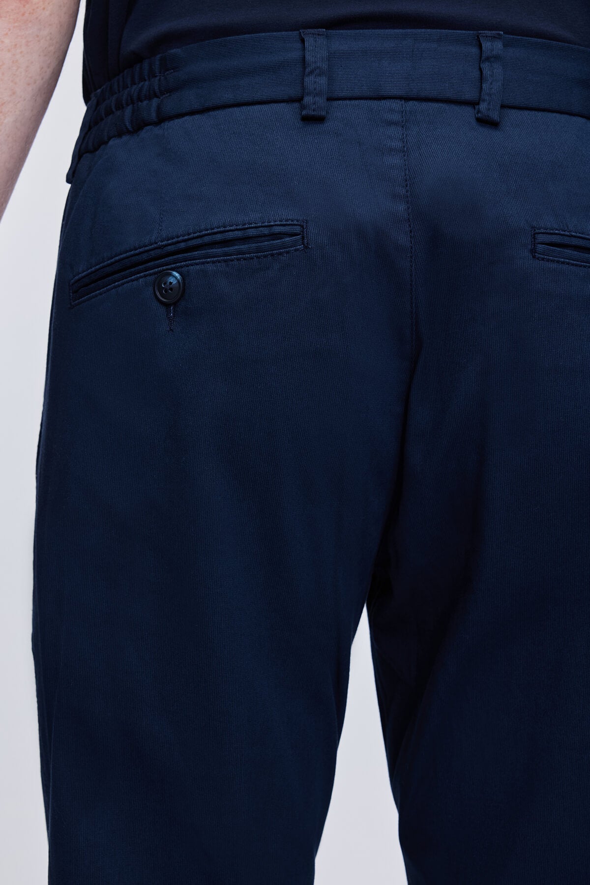 Navy Dynamic Fit Side Pocket Cotton Jogger Pants