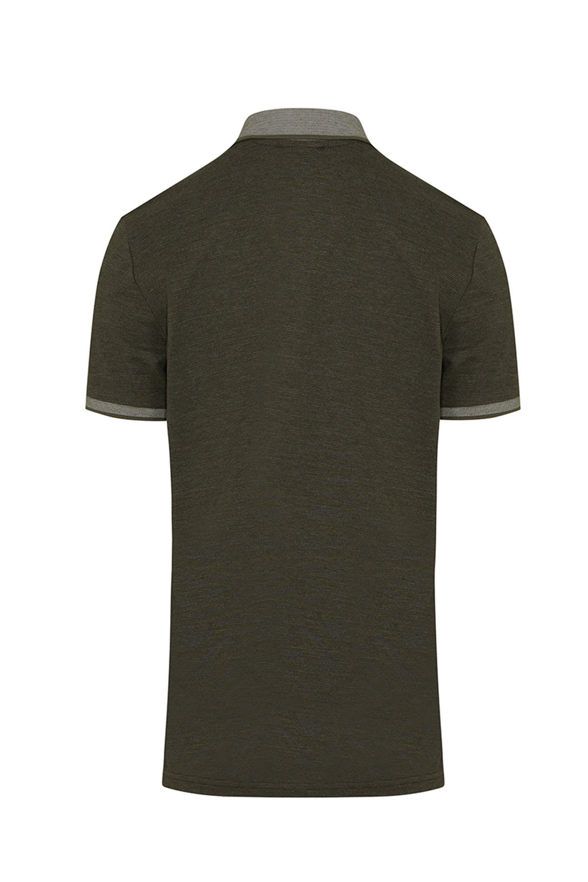 Regular Fit Khaki Cotton Blend Polo T-Shirt