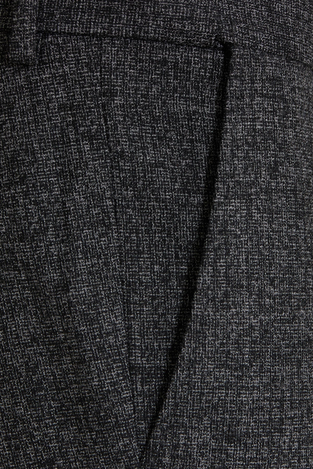 Regular Fit Textured Low Waist Black Dress Pants