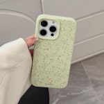 Milky Green Yellow Small Rose Full Cover Anti-Fall Protective Case for Mobile Phone Protection for iPhone 16 15 14 13 12 11 Pro Max