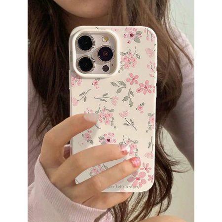 Daisy Summer 1pc white Gentle Artistic Flower Design Full Coverage Soft Phone Case For Apple Iphone