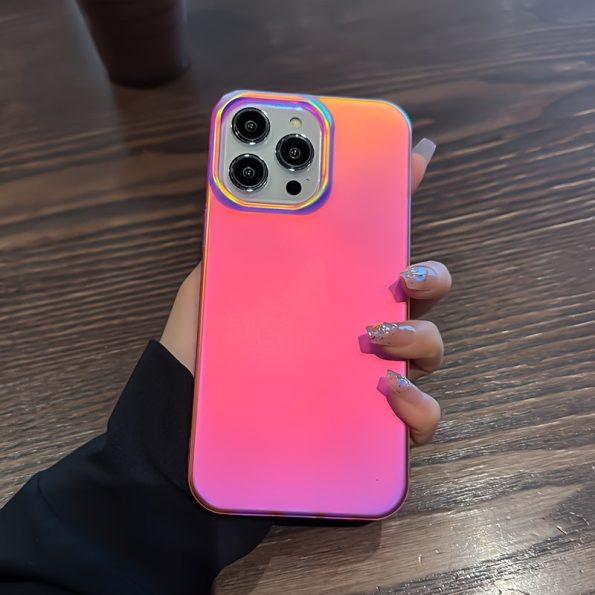 [For iPhone 16 Pro Max Case] Luxury Colorful Laser Matte Clear Case for iPhone 16 15 14 Pro Max 16 15 14 Plus 13 12 Transparent Shockproof Protective Back Cover